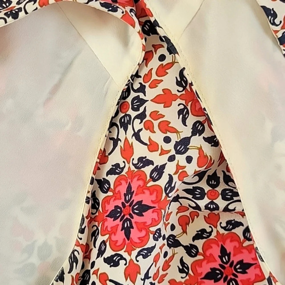 J. Crew Pink California Poppy Silk Medallion Dress Spring Retro 70s - Size 6 - Picture 12 of 12